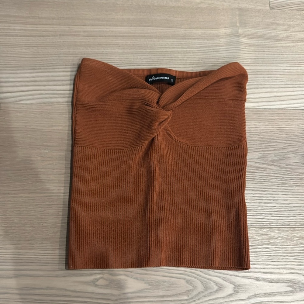 Brown tube top